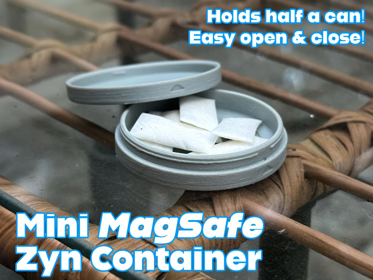 Mini MagSafe Zyn Container - A 3D printed magnetic container